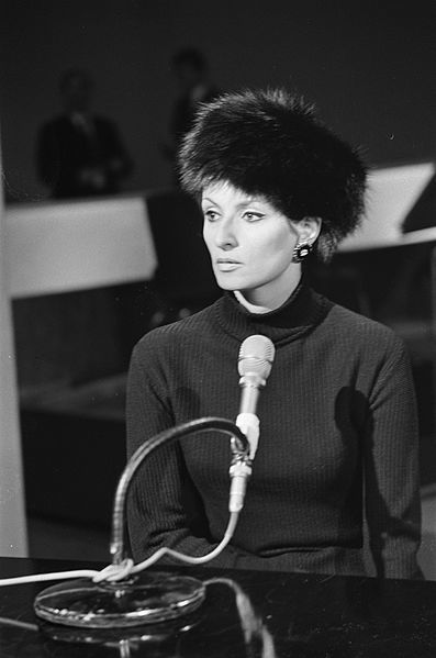 Barbara lors d'une répétition pour le Grand Gala du Disque populaire en 1968
