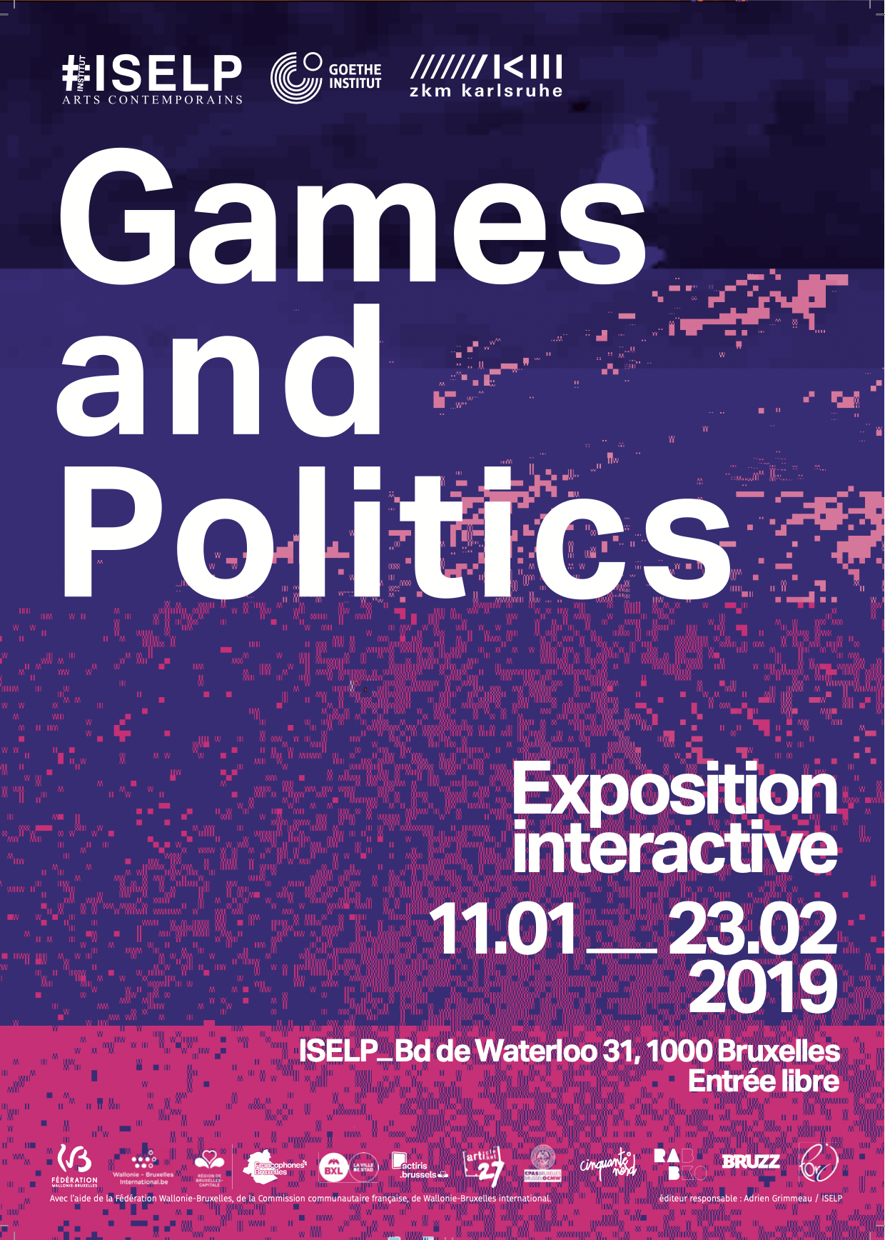 Affiche de l'exposition "Games and politics"