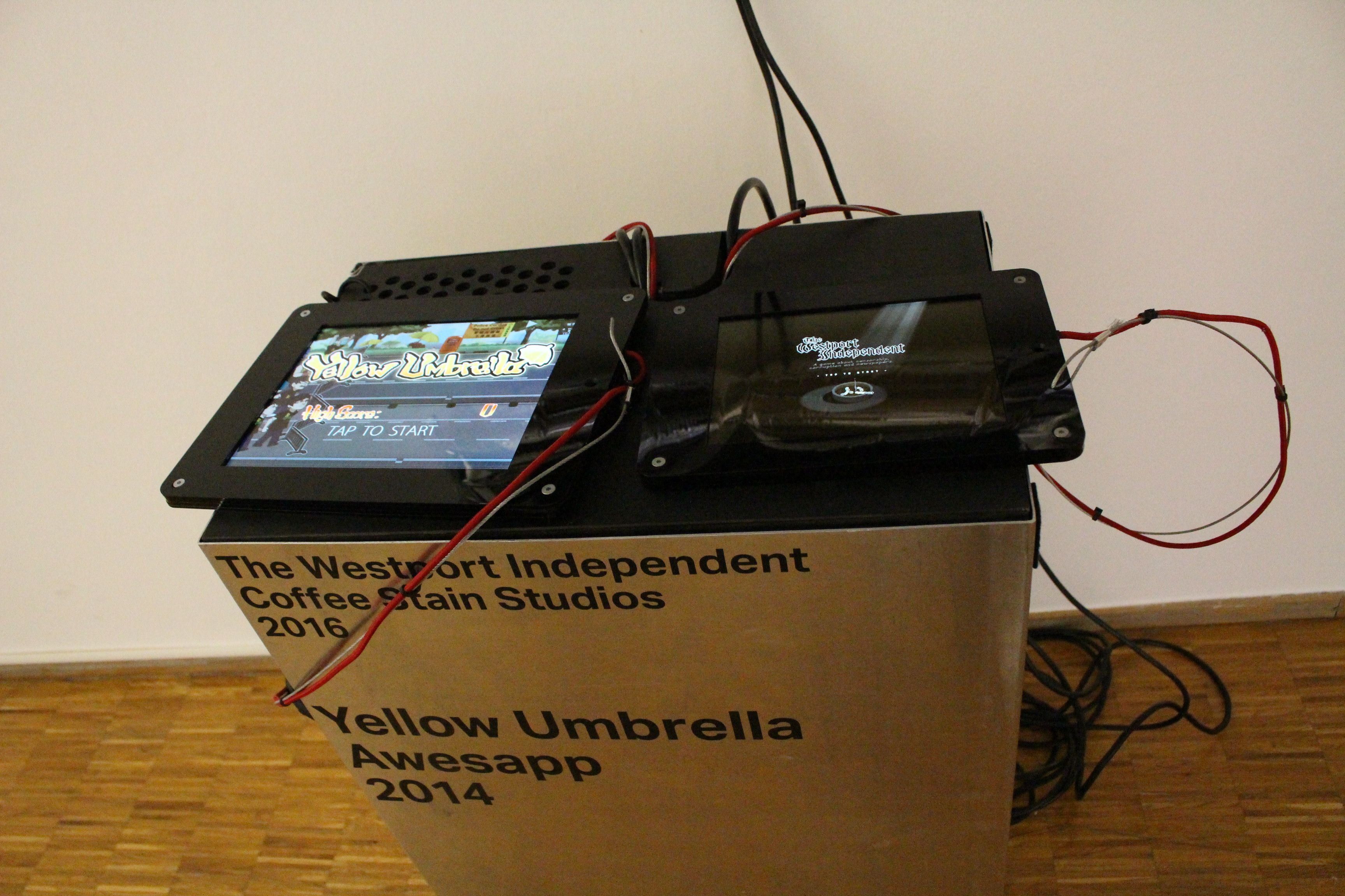 Borne d'un jeu durant "Games and politics"