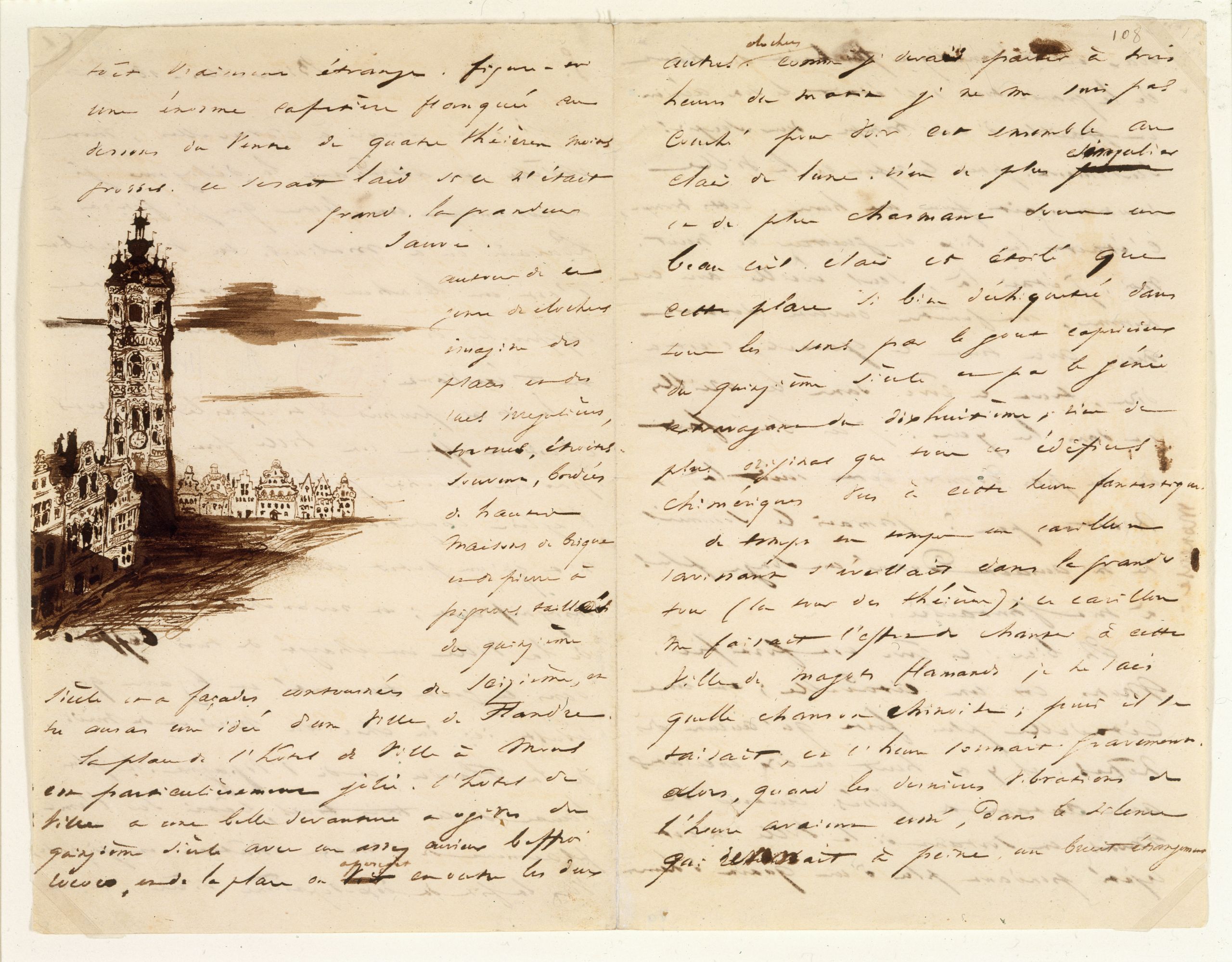 Lettre de Victor Hugo à Adèle, sa femme, le 18 août 1837 à Bruxelles - Copyright BNF (Paris)