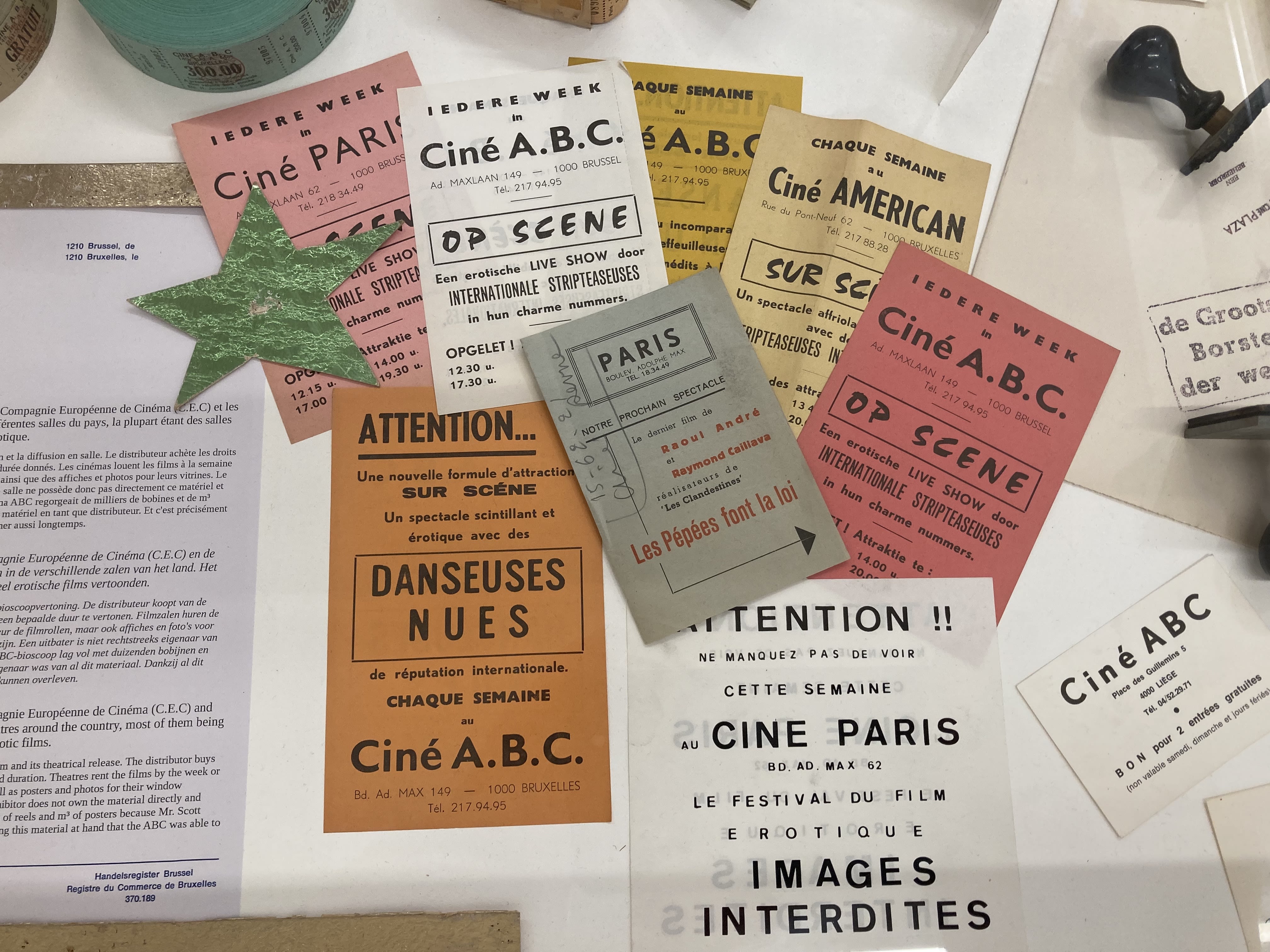 Des places de cinéma pour le Ciné A.B.C. et le Ciné Paris.
